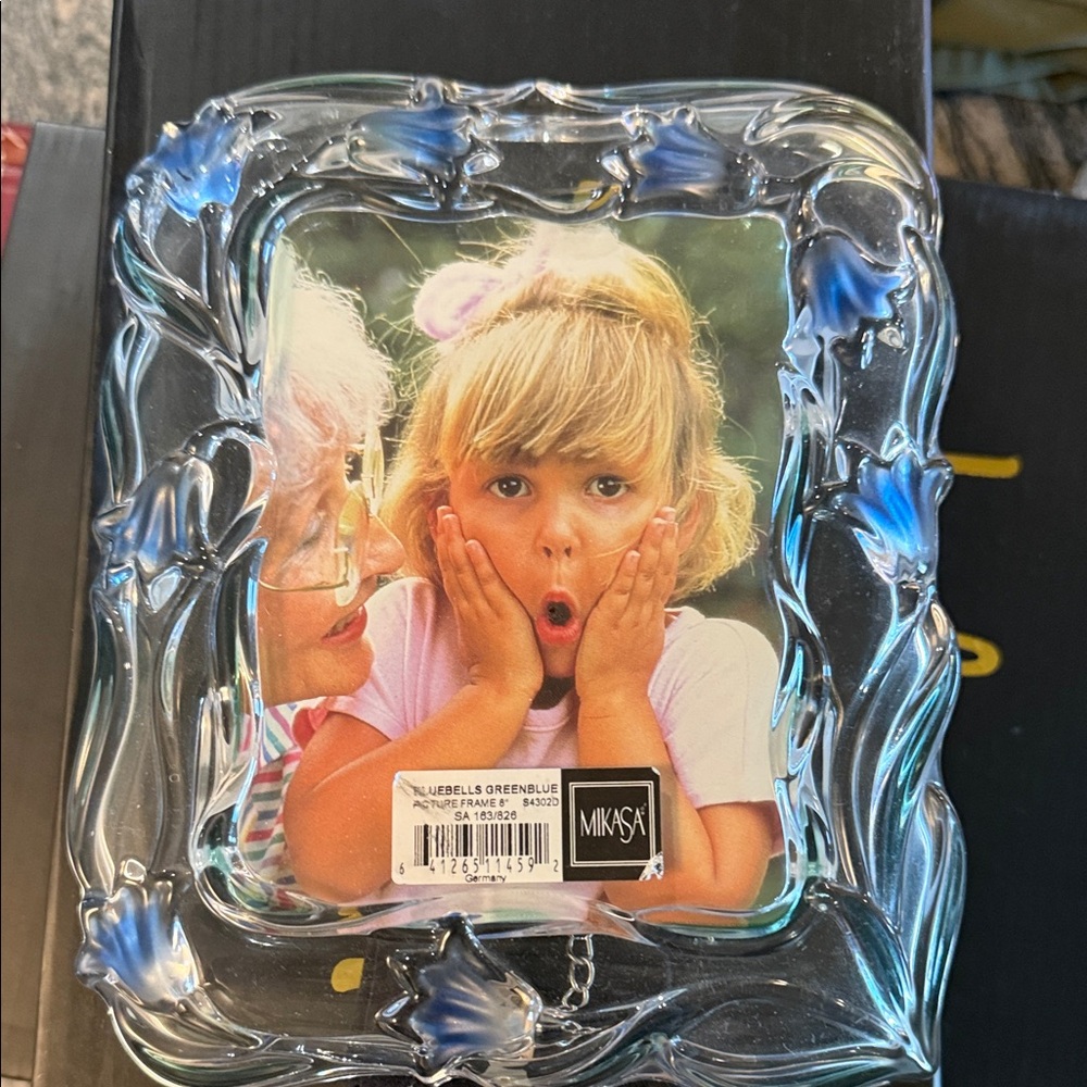 Mikasa Clear and Blue Glass Frame